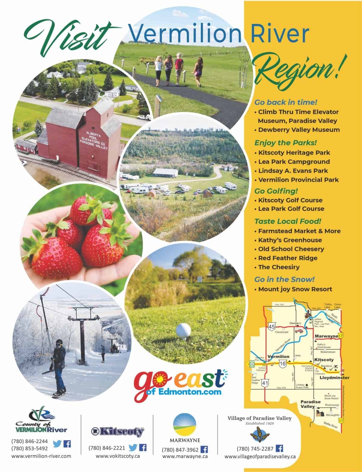 County of Vermilion River Go East of Edmonton